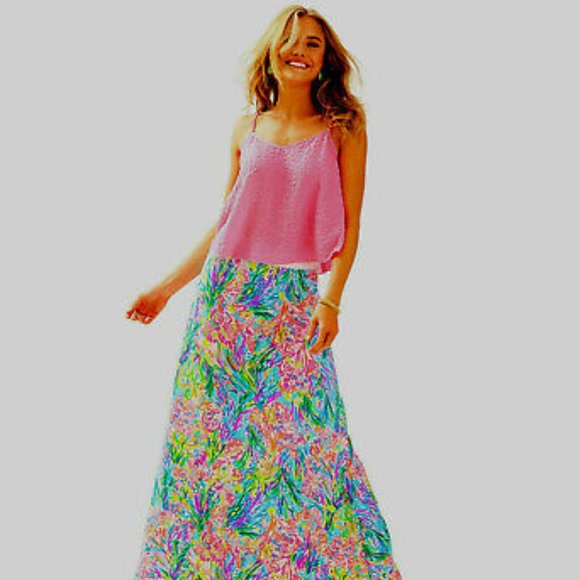Lilly Pulitzer Colorful Maxi Skirt - Picture 1 of 5